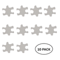 10 Pack Small Silver Autism Awareness Puzzle Lapel Pins
