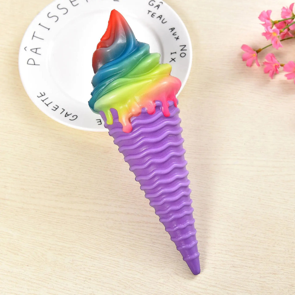 Colorful Ice Cream Squishy Toy | Slow Rising Stress Relief Squeeze