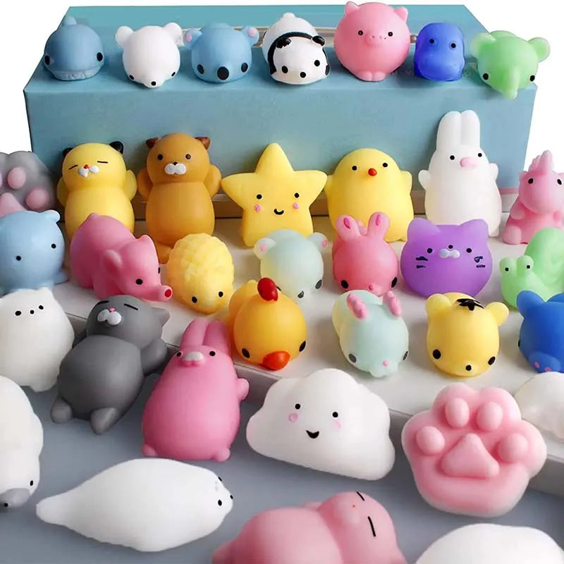 Cute Squishy Fidget Toy | Kawaii Mochi Cat Stress Reliever for Kids and Adults