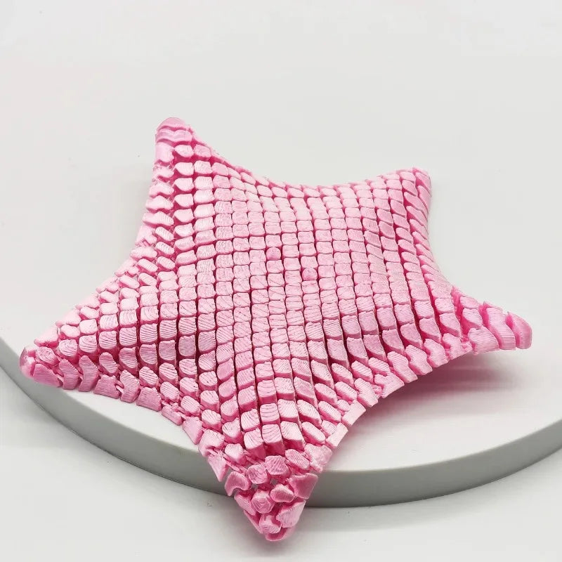 3D Printed Articulated Starfish Stress Relief Toy | Flexible Fidget Toy with Movable Joints