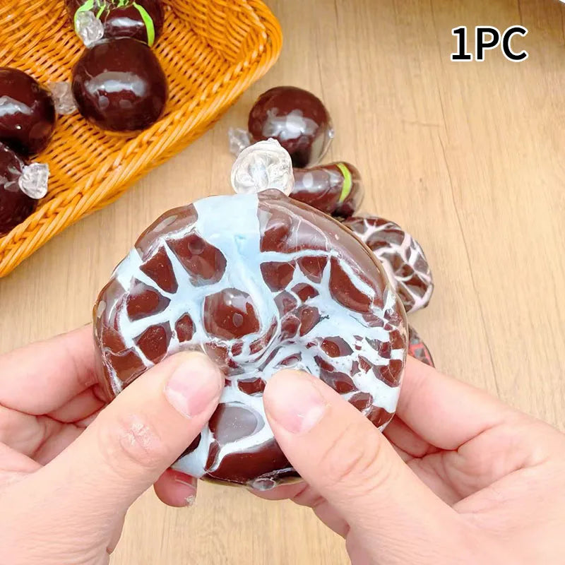Simulation Crispy Chocolate Shell Decompression Ball | Slow Rebound Anxiety Relief Toy