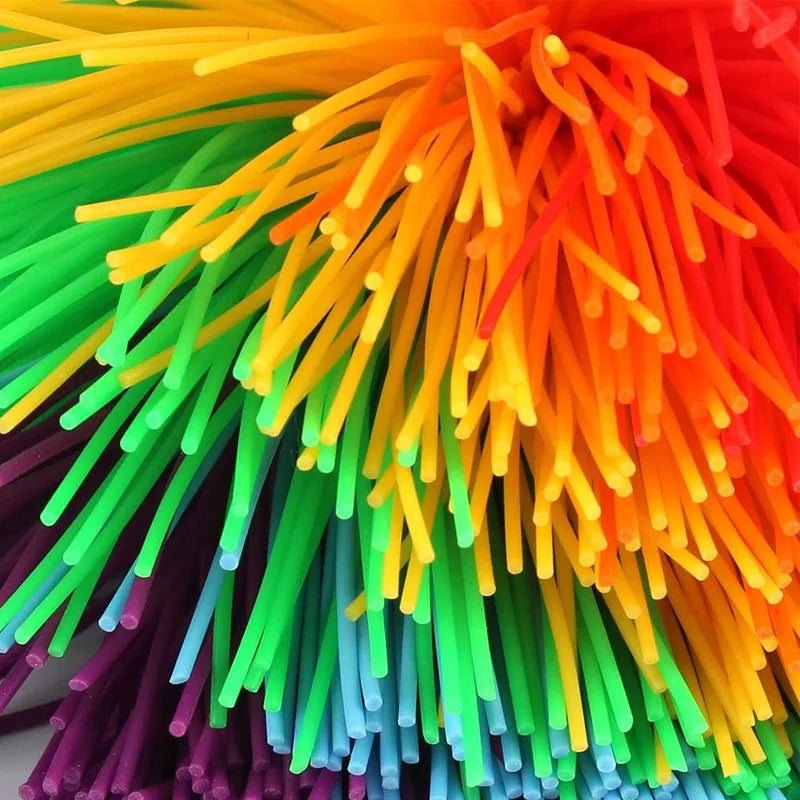 Rainbow Stringy Balls Sensory Fidget Toy | Party Favors & Outdoor Fun for Kids