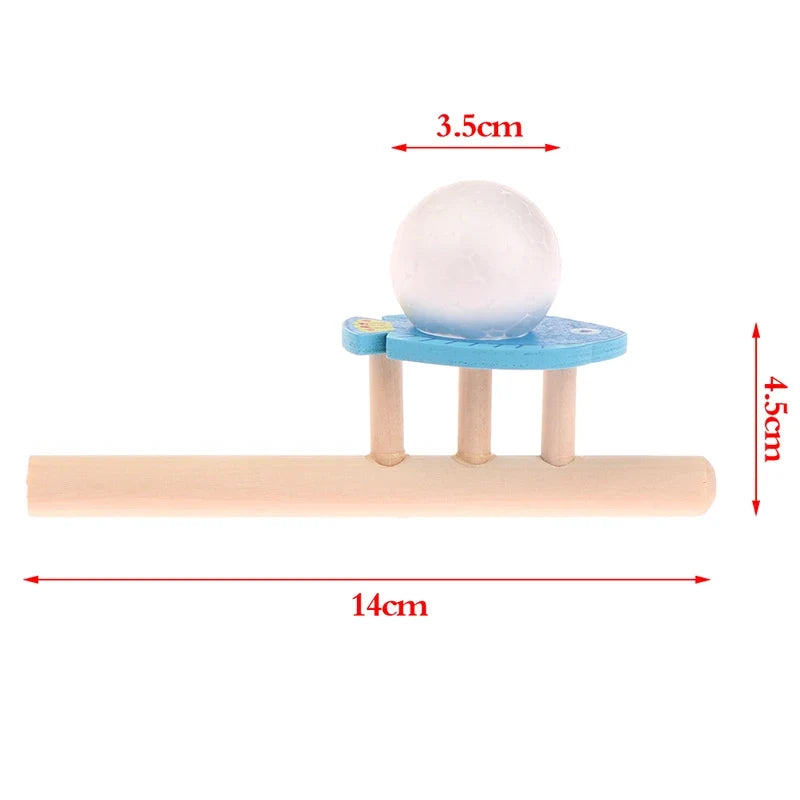 Wood Floating Blow Pipe Ball Game Toy | Balance Training Educational Toy for Kids