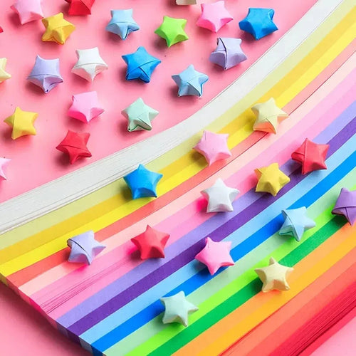 540 Sheets Origami Star Paper Strips | Colorful Lucky Star Folding Paper for DIY Crafts