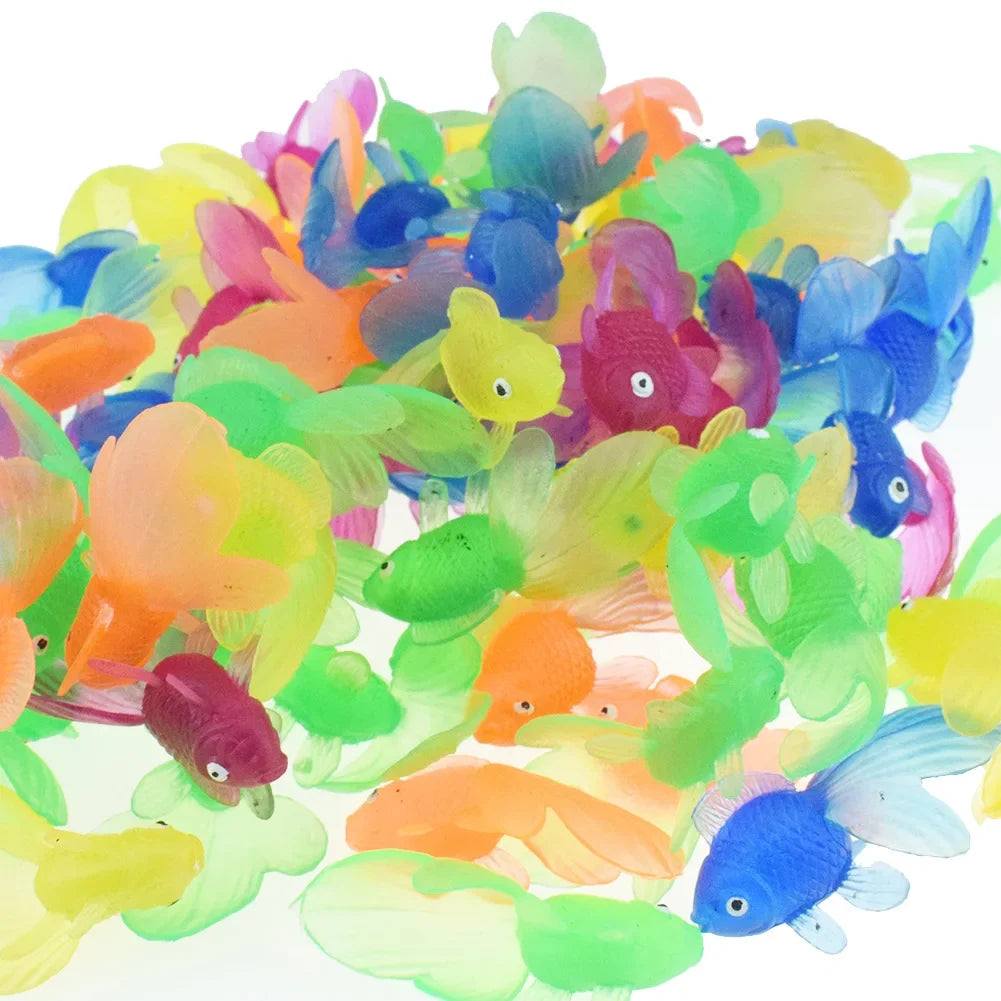 Colorful Simulation Goldfish Model Toy Set | Realistic Plastic Goldfish Decor