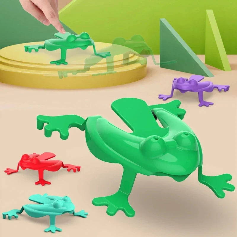 Jumping Plastic Frog Toy | Classic Bounce Fidget Stress Relief Toy for Kids