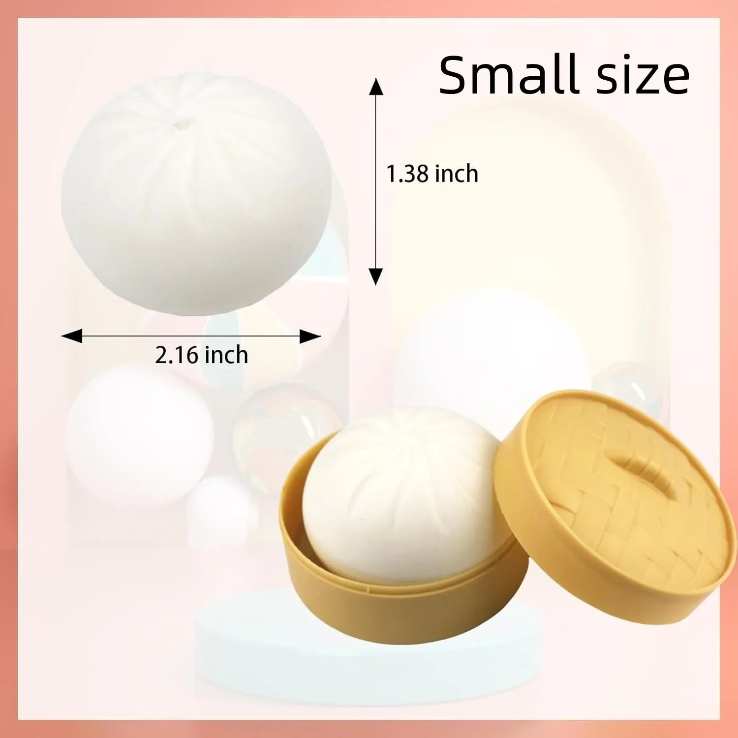 Colorful Dumpling Squishy Stress Ball | Simulation Food Bun with Steamer Fidget Toy