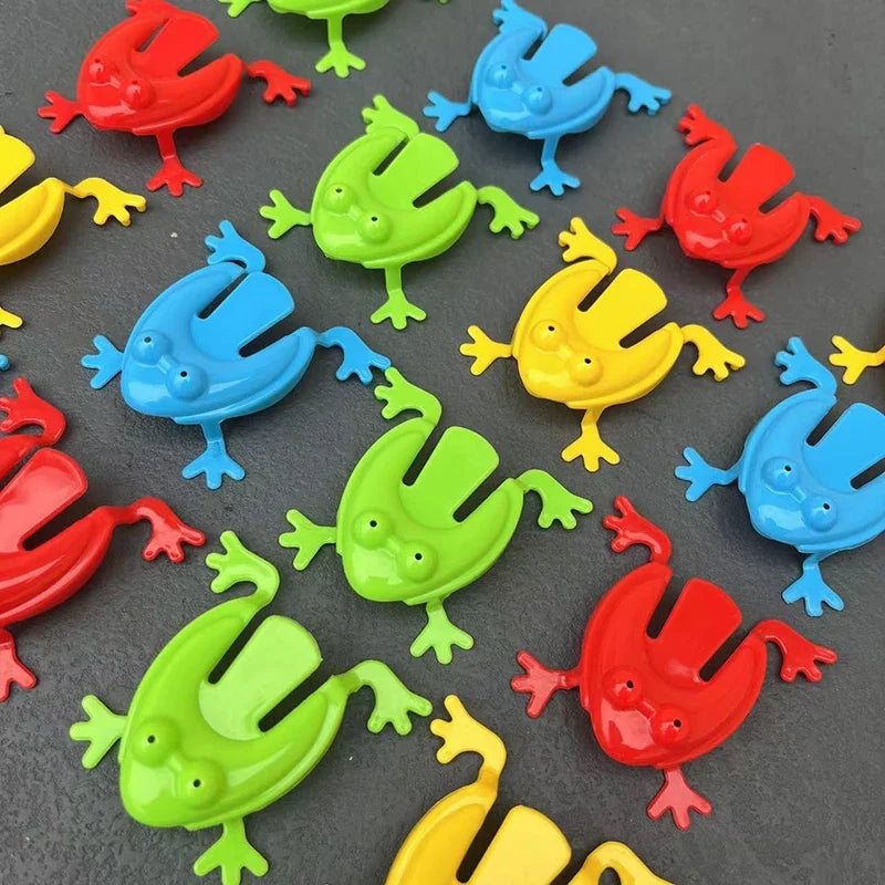 Finger Press Jumping Frog Toy | Fun Antistress Bouncing Toy for Kids and Family Games