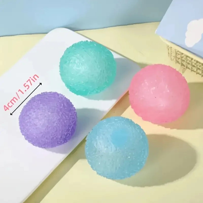 Squishy Multicolor Texture Ice Ball Squeeze Toy | Soft Pinch Sensory Toy for Kids