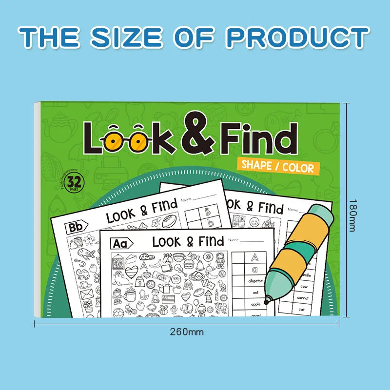 Look and Find Activity Book for Kids | Hidden Objects Coloring Book for Focus and Early Education
