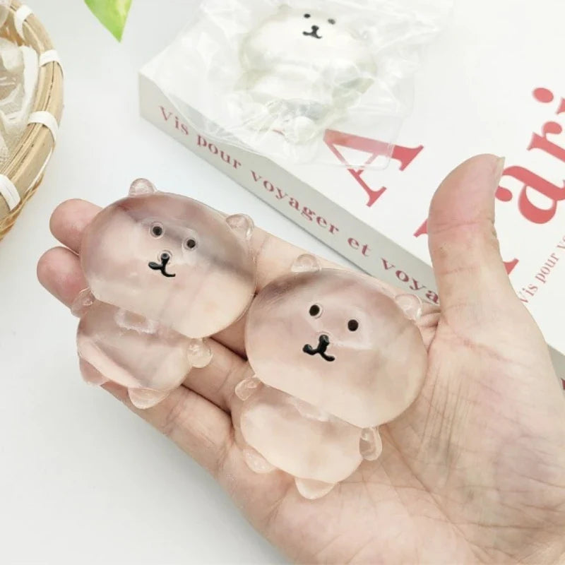 Self-Deprecating Bear Squeeze Toy | Kawaii Fidget Stress Relief Gift