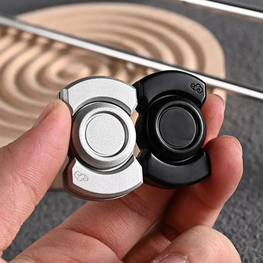 Stainless Steel 3 in 1 Fidget Spinner and Slider Combo | Click Button Metal Toy for Adult Stress Relief