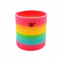 Rainbow Circle Folding Toy | Colorful Spring Coil Stress Relief Pen Holder
