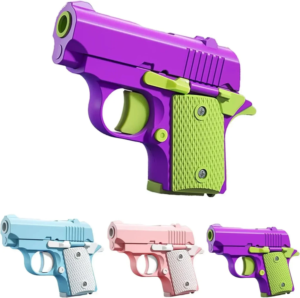 Stress Relief Pistol Toy | Mini Manual Burst Fidget Gun