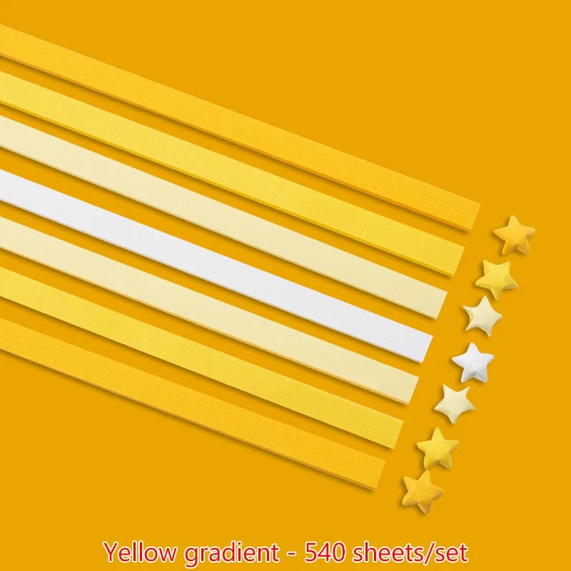 540 Sheets Origami Star Paper Strips | Colorful Lucky Star Folding Paper for DIY Crafts