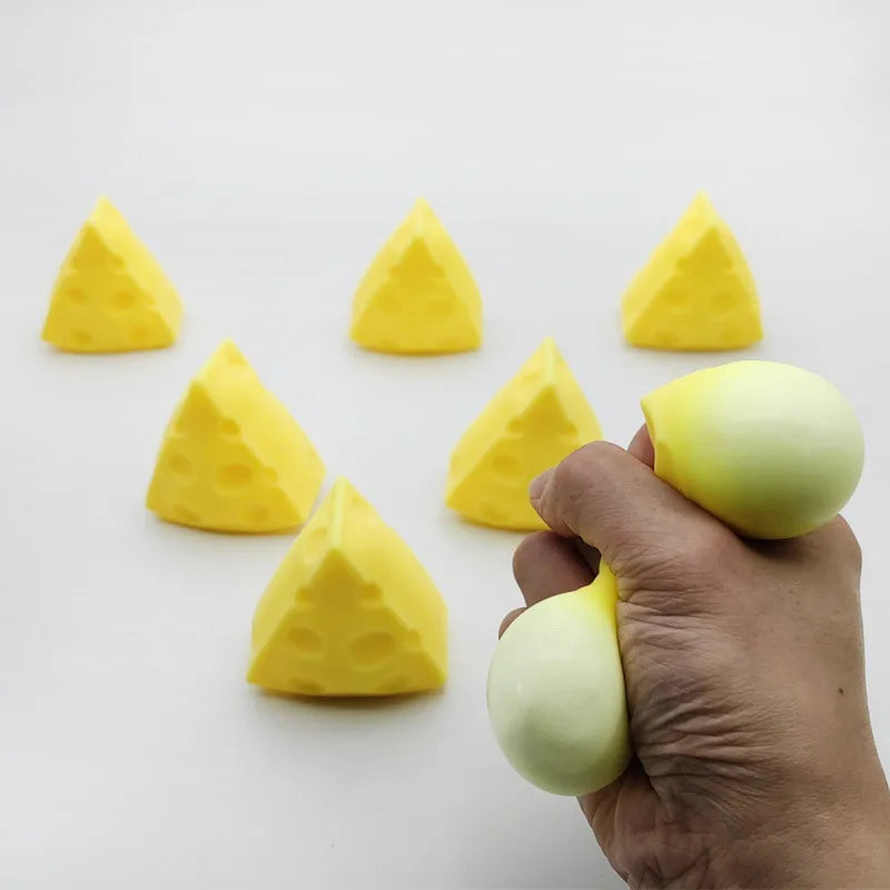 Adult Squeeze Toy Simulation Cheese Squeeze Toys | Soft Slow Rebound Stress Relief