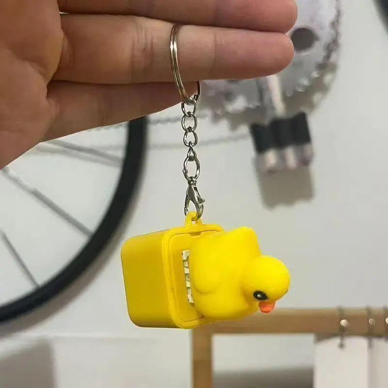 Croaking Frog Duck LED Keychain | Rechargeable Stress Relief Fidget Clicker