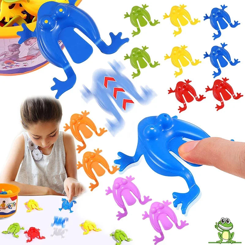 20pcs Jumping Plastic Frog Bounce Fidget Toy | Classic Stress Relief Toy for Kids Party Game Prizes
