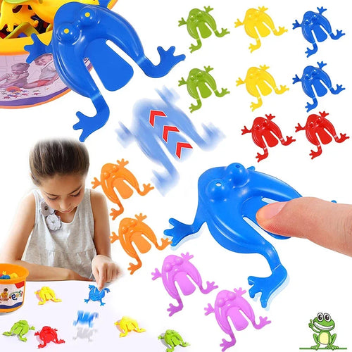 20pcs Jumping Plastic Frog Bounce Fidget Toy | Classic Stress Relief Toy for Kids Party Game Prizes