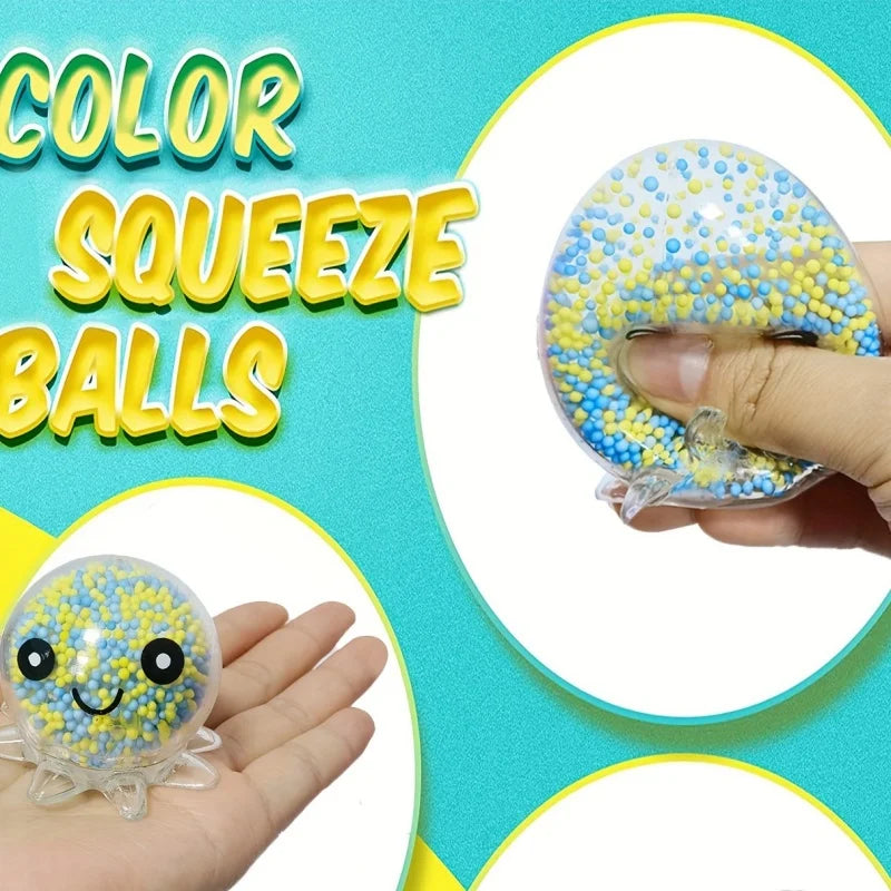 Glowing Squid Stress Toy | Glow in the Dark Squeeze Ball for Kids and Adults