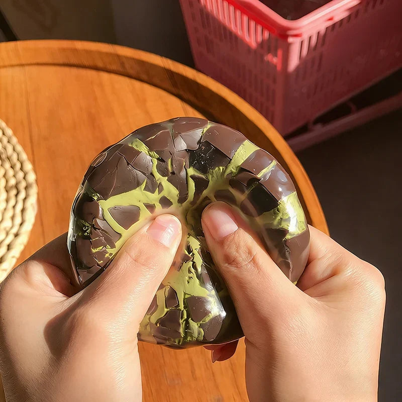 Simulation Crispy Chocolate Shell Decompression Ball | Slow Rebound Anxiety Relief Toy