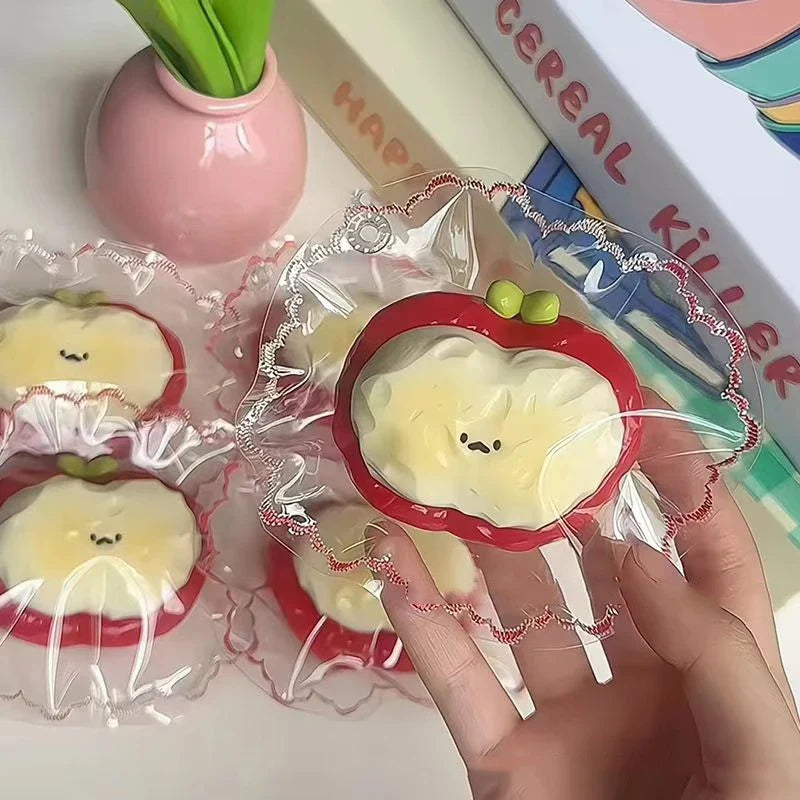 Red Apple Strawberry Egg Tart Stress Relief Toy | Squeeze Toy for Anxiety