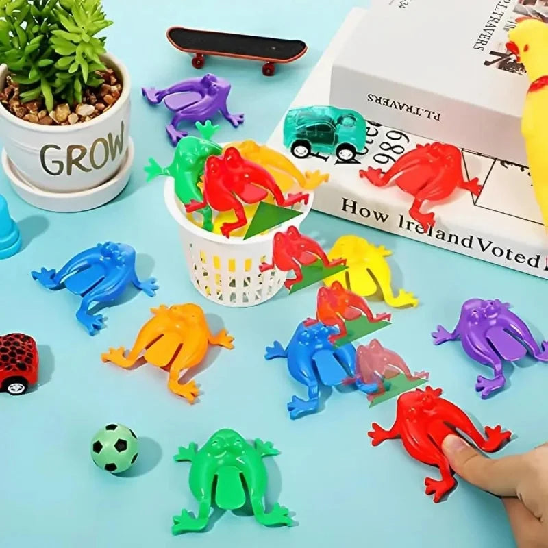 Press and Jump Frog Stress Relief Toy | Family Interactive Sports Game for Kids
