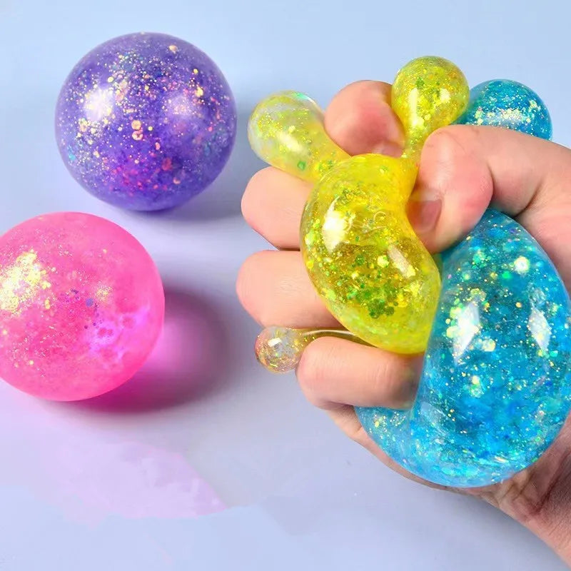 Maltose Colorful Aurora Duck Squeeze Toy | Stretchy Stress Relief Animal Toy