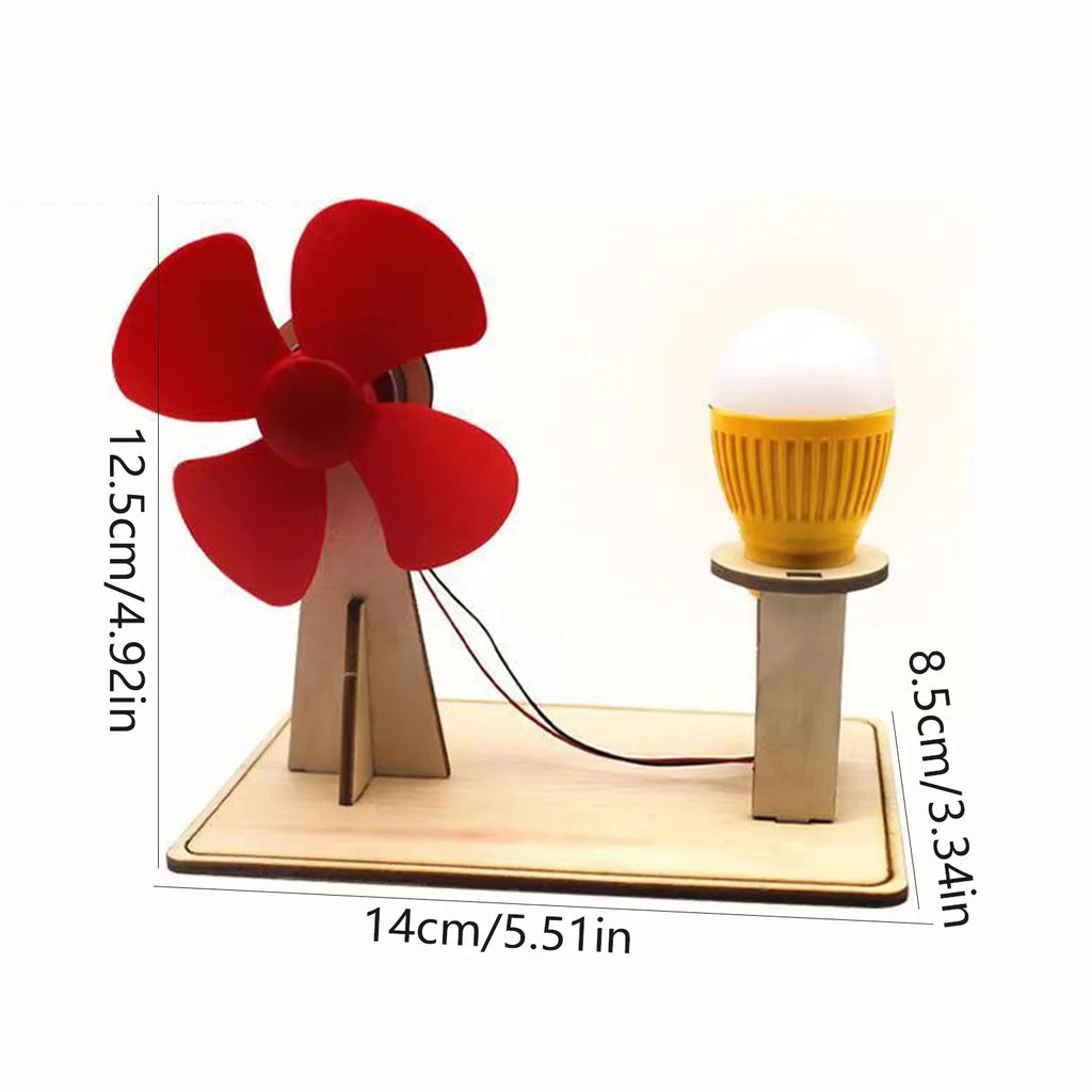 Wooden Wind Generator Model | Kids Science Toy Physics Kit
