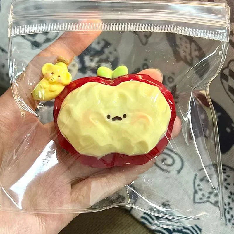 Red Apple Strawberry Egg Tart Stress Relief Toy | Squeeze Toy for Anxiety