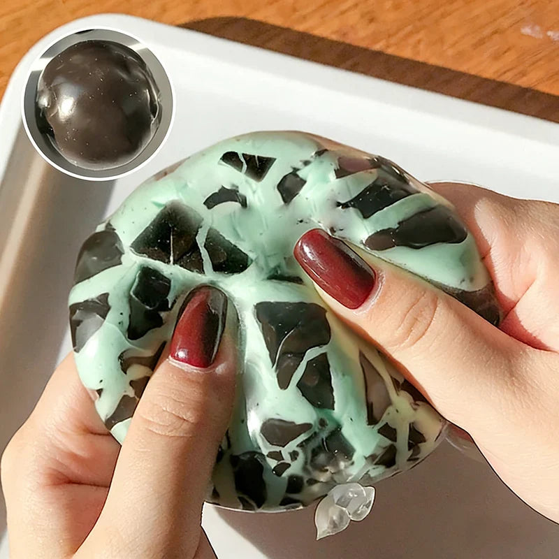 Simulation Crispy Chocolate Shell Decompression Ball | Slow Rebound Anxiety Relief Toy