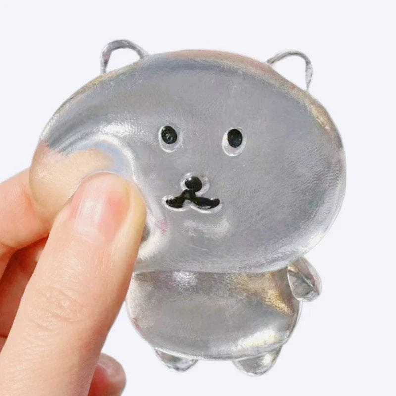 Self-Deprecating Bear Squeeze Toy | Kawaii Fidget Stress Relief Gift