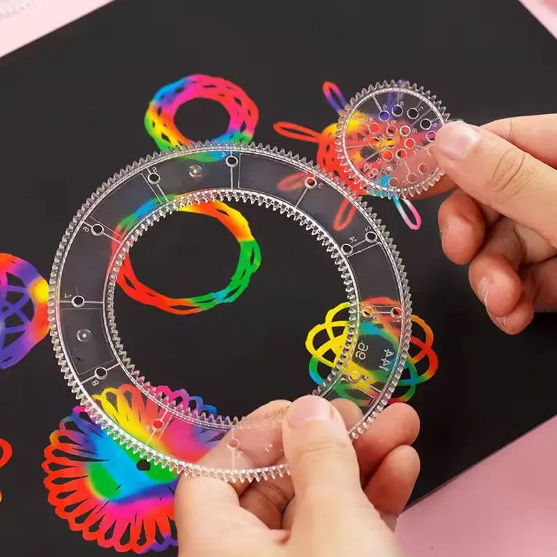 Creative Gears Geometry Spirograph Drawing Stencils Set | Educational Art Toy for Kids