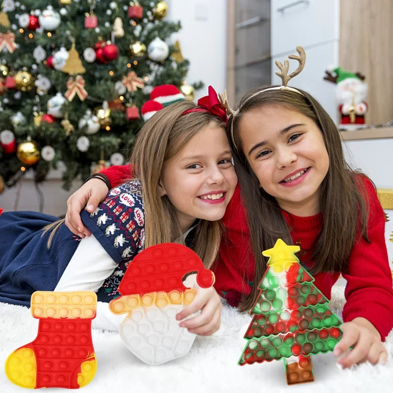 Santa Claus Pop Fidget Toy | Christmas Stress Relief Gift for Kids and Adults