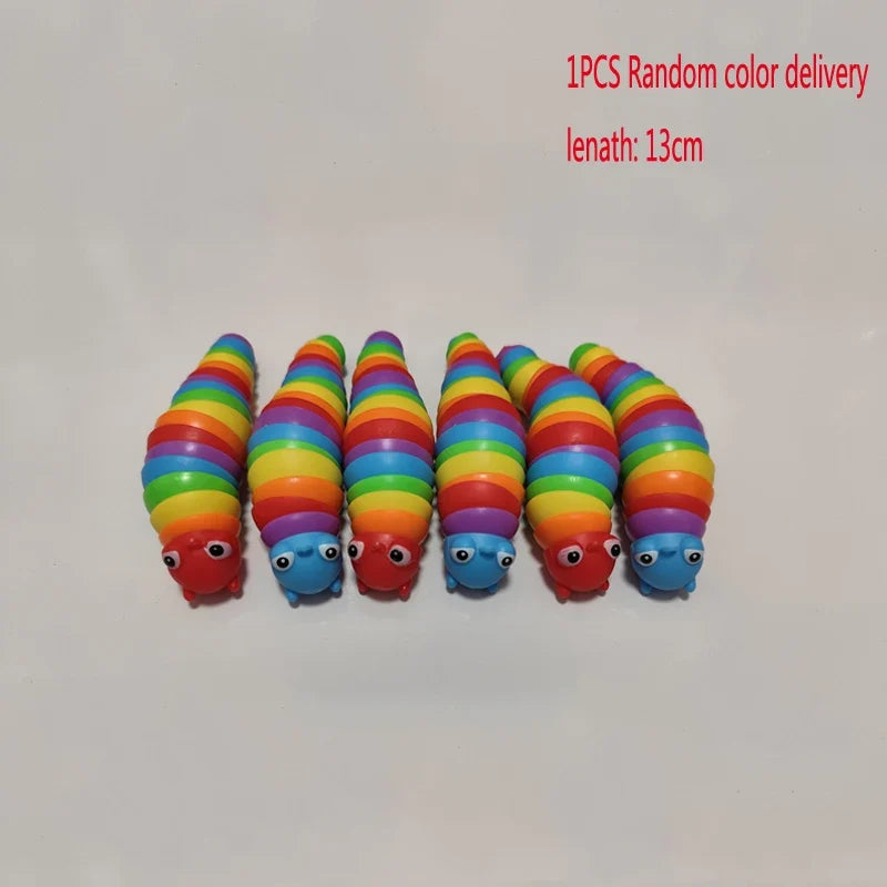 3D Sensory Stress Relief Slug Toy | Twistable Fidget Caterpillar for Anxiety