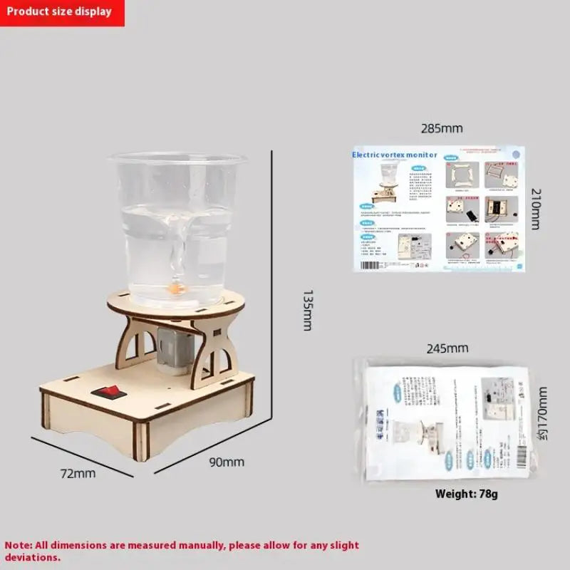 Water Tornado Swirl Maker | Wooden DIY Science Experiment Kit