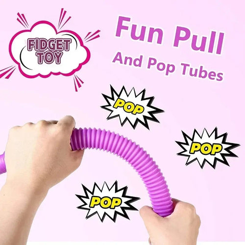5/10 Pcs Pop Tubes Sensory Fidget Toys for Autism, Anxiety, and Classroom Prizes