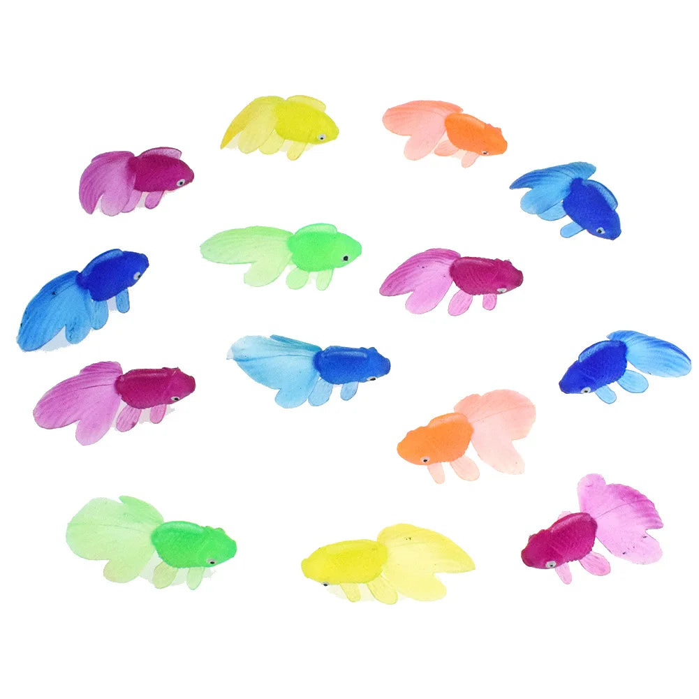 Colorful Simulation Goldfish Model Toy Set | Realistic Plastic Goldfish Decor