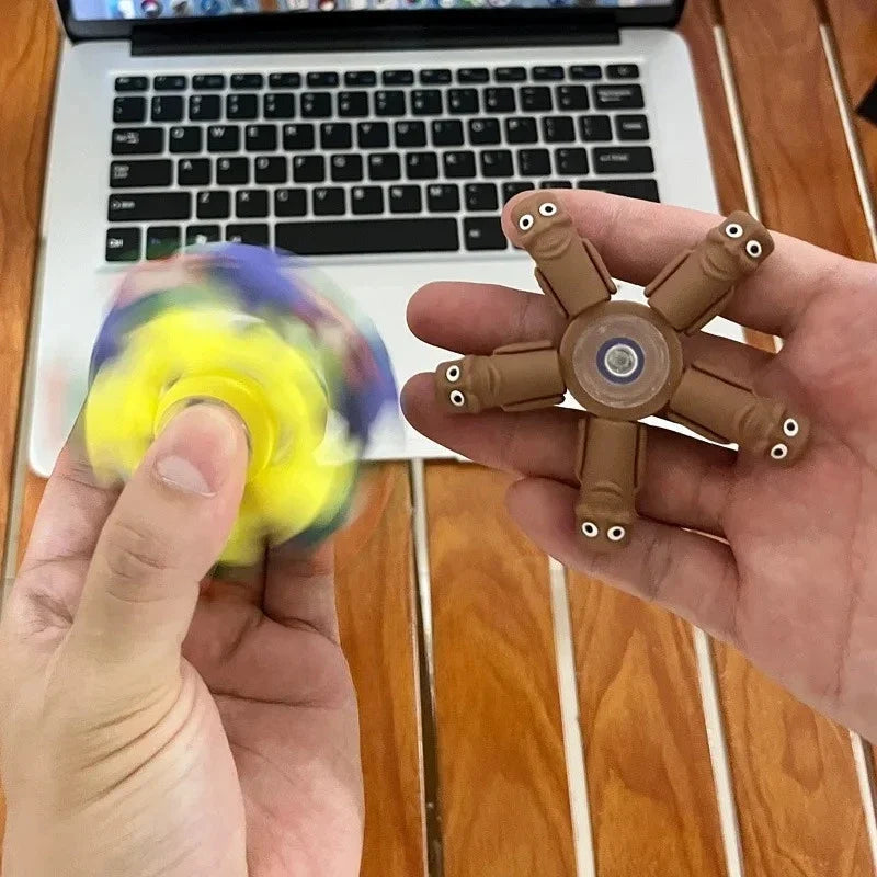 Italian Brainrot Tung Fidget Spinner Chain Toy | Deformed Antistress Hand Spinner for Adult Stress Relief
