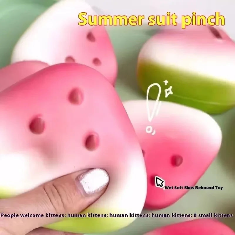 Watermelon Squishy Fidget Toy | Slow Rising Fruit Stress Reliever for Kids and Adults
