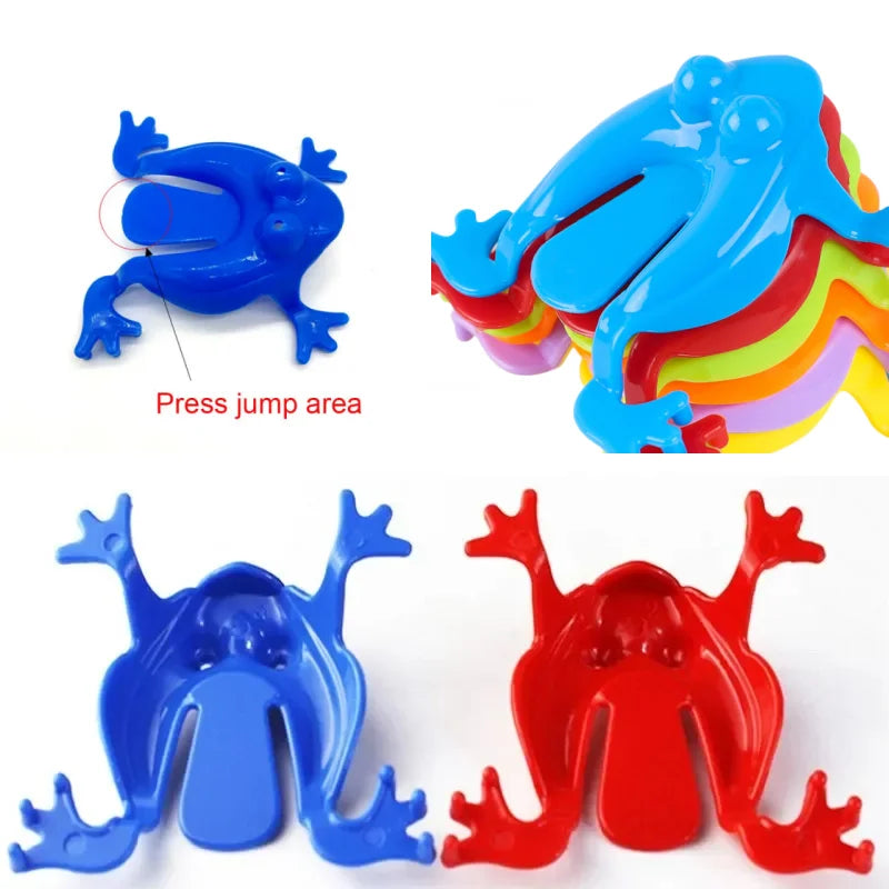 Jumping Plastic Frog Toy | Classic Bounce Fidget Stress Relief Toy for Kids
