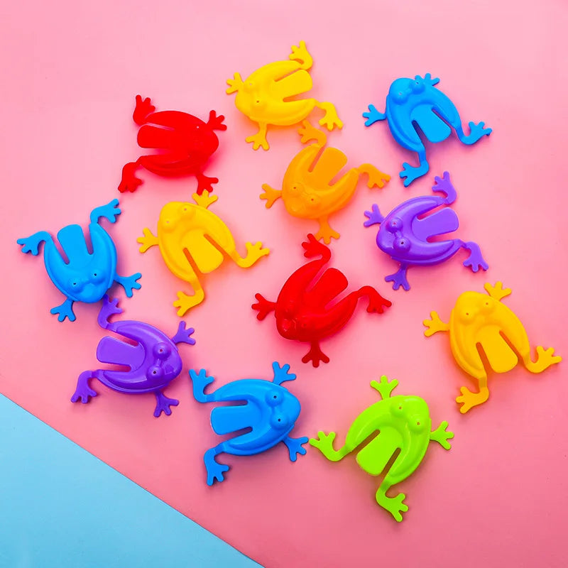 12pcs Jumping Frog Toy Set | Stress Relief Bounce Frogs for Kids and Adults
