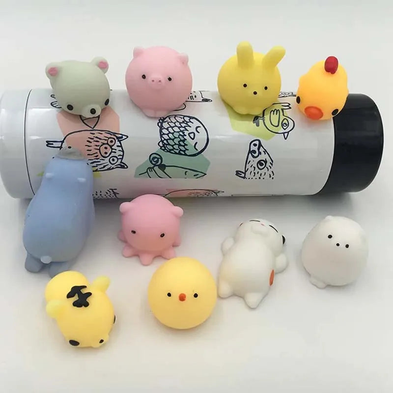 Cute Squishy Fidget Toy | Kawaii Mochi Cat Stress Reliever for Kids and Adults