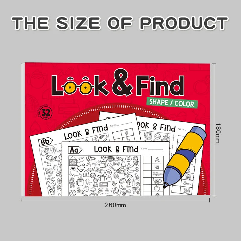 Look and Find Activity Book for Kids | Hidden Objects Coloring Book for Focus and Early Education