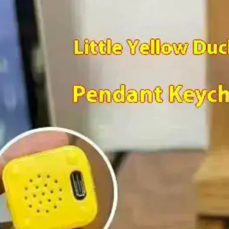 Funny Croaking Frog Duck Keychain | Rechargeable Fidget Clicker with LED Light