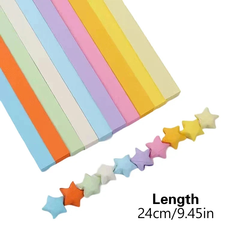 540 Sheets Origami Star Paper Strips | Colorful Lucky Star Folding Paper for DIY Crafts