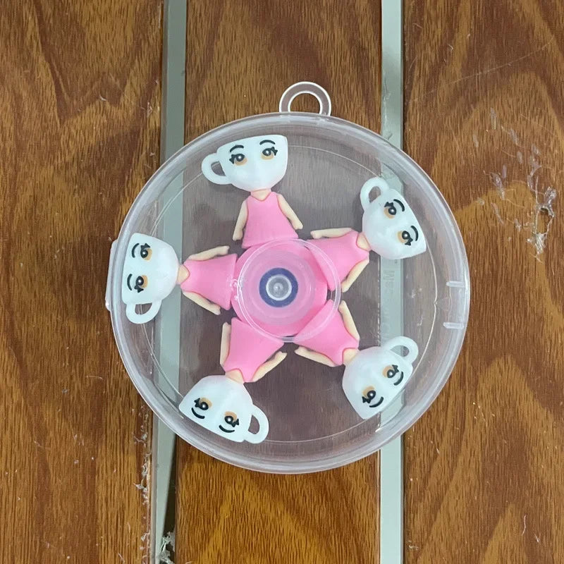 Italian Brainrot Tung Fidget Spinner Chain Toy | Deformed Antistress Hand Spinner for Adult Stress Relief