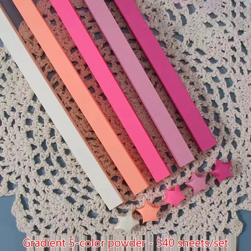 540 Sheets Origami Star Paper Strips | Colorful Lucky Star Folding Paper for DIY Crafts