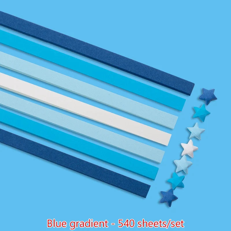 540 Sheets Origami Star Paper Strips | Colorful Lucky Star Folding Paper for DIY Crafts