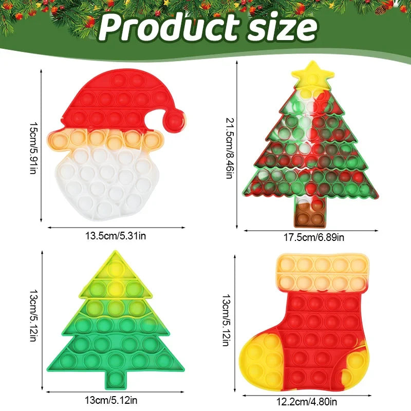 Santa Claus Pop Fidget Toy | Christmas Stress Relief Gift for Kids and Adults